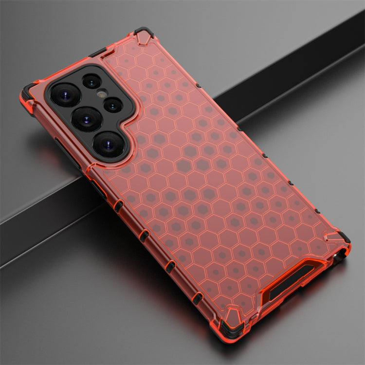 For Samsung Galaxy S24 Ultra 5G Shockproof Honeycomb Phone Case(Red) - Galaxy S24 Ultra 5G Cases by PMC TechLife | Online Shopping South Africa | PMC TechLife