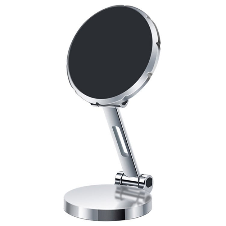 G158 360-Degree Rotating Metal Phone Stand Dashboard Folding Magnetic Car Mount(Silver) - Car Holders by PMC Jewellery | Online Shopping South Africa | PMC Jewellery | Buy Now Pay Later Mobicred