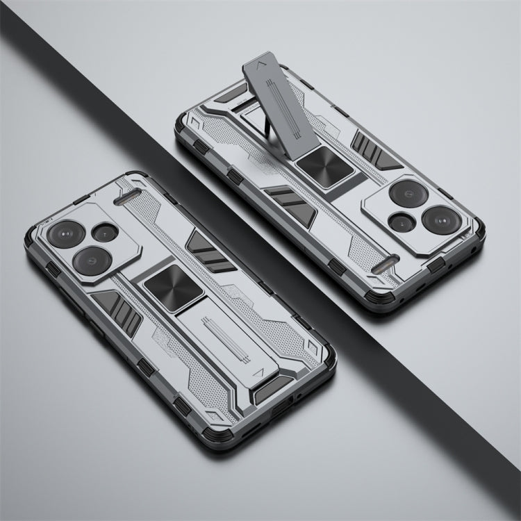 For Redmi Note 13 Pro+ Supersonic Armor PC Hybrid TPU Phone Case(Grey) - Note 13 Pro+ Cases by PMC TechLife | Online Shopping South Africa | PMC TechLife | Buy Now Pay Later Mobicred