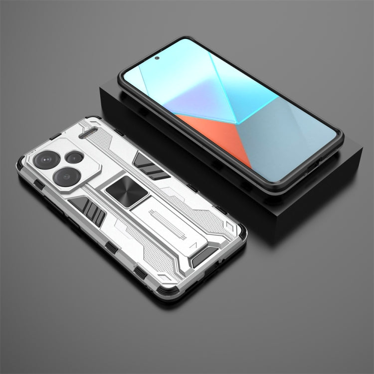 For Redmi Note 13 Pro 5G Supersonic Armor PC Hybrid TPU Phone Case(Silver) - free shipping - PMC TechLife - Order now!
