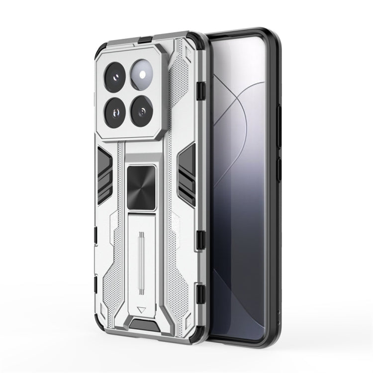 For Xiaomi 14 Pro Supersonic Armor PC Hybrid TPU Phone Case(Silver) - 14 Pro Cases by PMC Jewellery | Online Shopping South Africa | PMC Jewellery | Buy Now Pay Later Mobicred