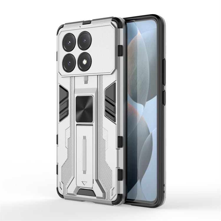 For Redmi K70E Supersonic Armor PC Hybrid TPU Phone Case(Silver) - K70E Cases by PMC TechLife | Online Shopping South Africa | PMC TechLife | Buy Now Pay Later Mobicred