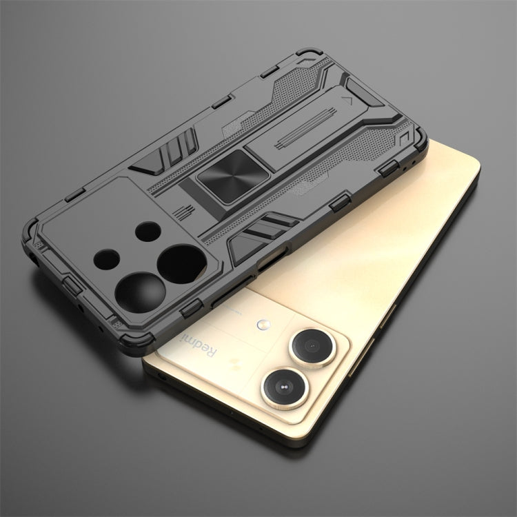 For Redmi Note 13R Pro Supersonic Armor PC Hybrid TPU Phone Case(Grey) - Xiaomi Cases by PMC TechLife | Online Shopping South Africa | PMC TechLife | Buy Now Pay Later Mobicred
