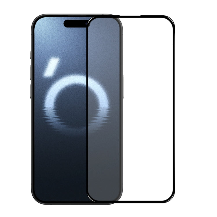 For iPhone 16 Pro NORTHJO A++ Screen Protector Full Glue Silk Printing Tempered Glass Film(Black) - free shipping - PMC TechLife - Order now!