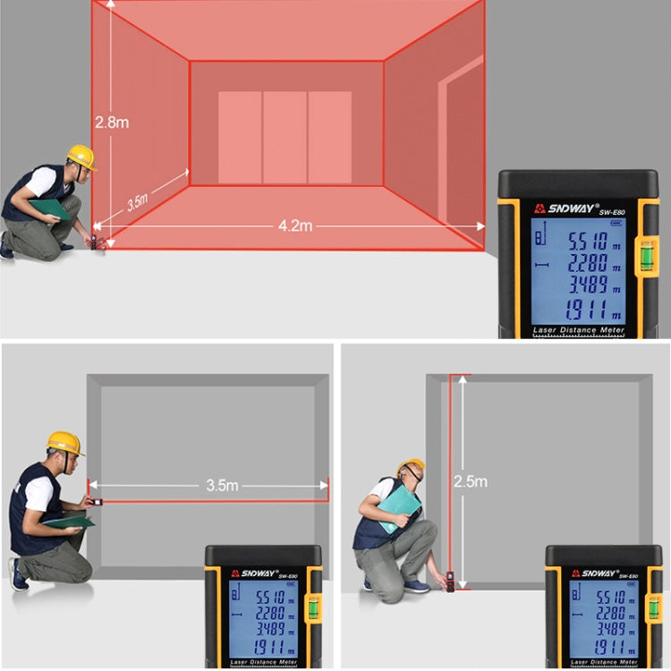 SNDWAY Handheld Laser Range Finder SW-E80 - free shipping - PMC Jewellery - Order now!