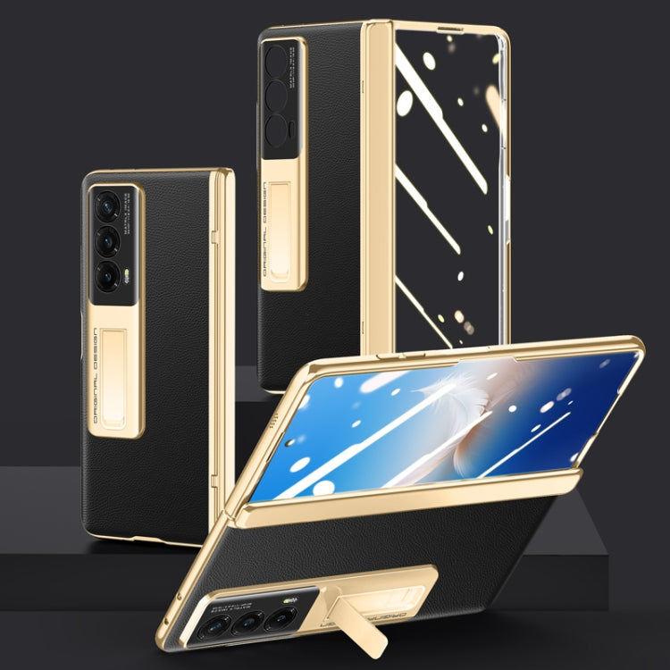 For Honor Magic Vs2 Electroplated Case-film Integral Hinge Shockproof Phone Case(Black) - Honor Cases by PMC TechLife | Online Shopping South Africa | PMC TechLife | Buy Now Pay Later Mobicred