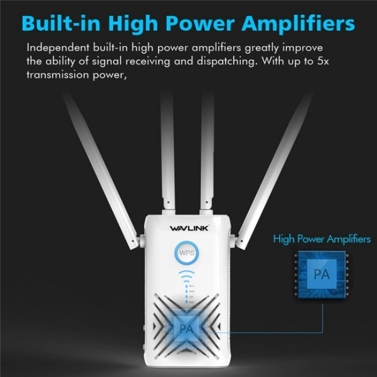 WAVLINK WN579X3 With 5dBi Antennas AC1200 Wireless Router 2.4G / 5G Dual Band WiFi Repeater, Plug:AU Plug - Wireless Routers by WAVLINK | Online Shopping South Africa | PMC Jewellery | Buy Now Pay Later Mobicred