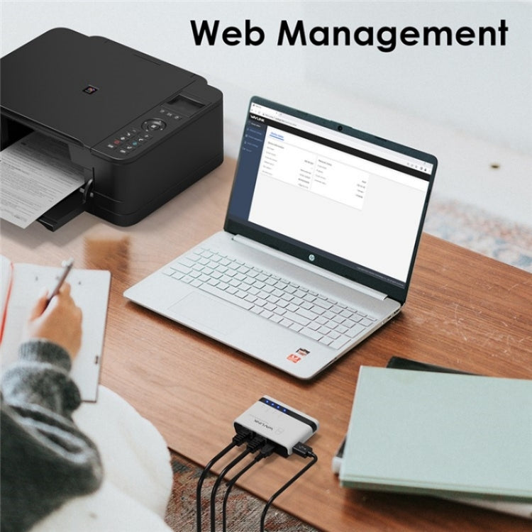 WAVLINK NU516U1 USB2.0 Wireless Printer Server With 10 / 100Mbps LAN / Bridge WiFi(US Plug) - Printer Accessories by WAVLINK | Online Shopping South Africa | PMC TechLife | Buy Now Pay Later Mobicred