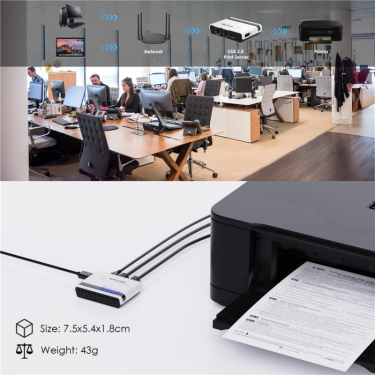 WAVLINK NU516U1 USB2.0 Wireless Printer Server With 10 / 100Mbps LAN / Bridge WiFi(EU Plug) - Printer Accessories by WAVLINK | Online Shopping South Africa | PMC Jewellery | Buy Now Pay Later Mobicred