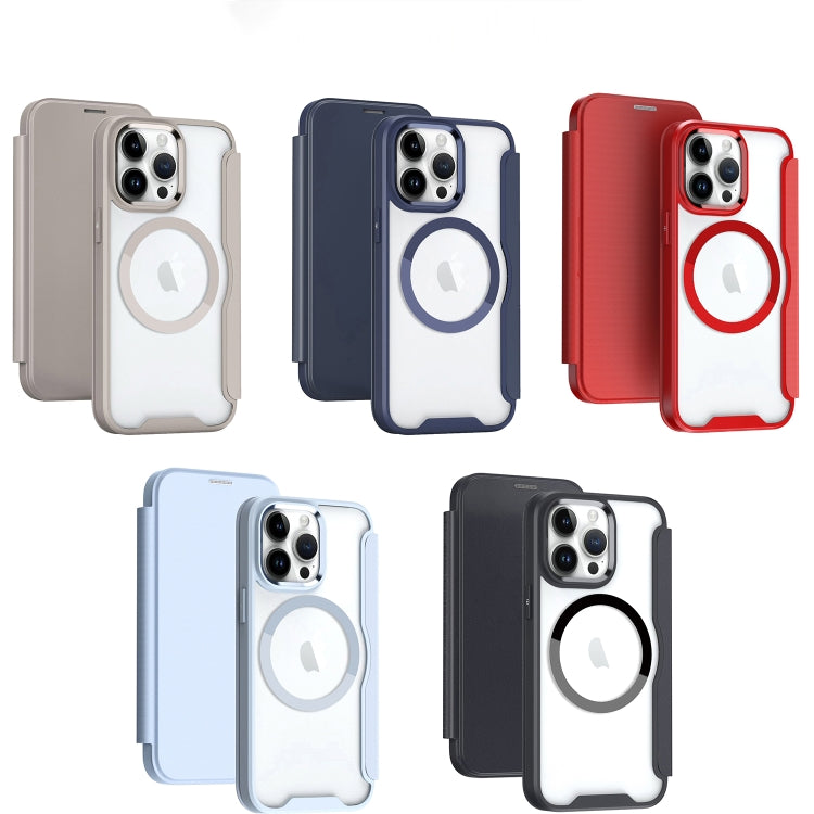 For iPhone 16 Pro Max MagSafe RFID Blocking Adsorption Flip Leather Phone Case(Blue) - iPhone 16 Pro Max Cases by PMC TechLife | Online Shopping South Africa | PMC TechLife | Buy Now Pay Later Mobicred