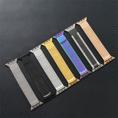 For Apple Watch Series 9 41mm Bamboo Magnetic Stainless Steel Metal Watch Strap(Black) - Watch Bands by PMC Jewellery | Online Shopping South Africa | PMC Jewellery