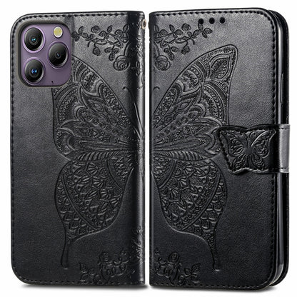 For Blackview A96 Butterfly Love Flower Embossed Leather Phone Case(Black) - More Brand by PMC Jewellery | Online Shopping South Africa | PMC Jewellery