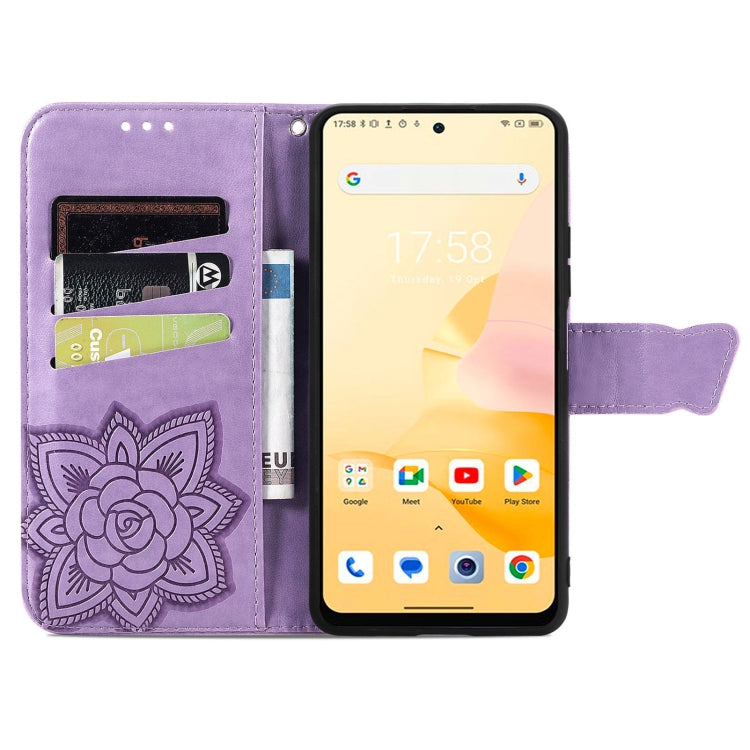 For Blackview Shark 8 Butterfly Love Flower Embossed Leather Phone Case(Light Purple) - More Brand by PMC Jewellery | Online Shopping South Africa | PMC Jewellery | Buy Now Pay Later Mobicred
