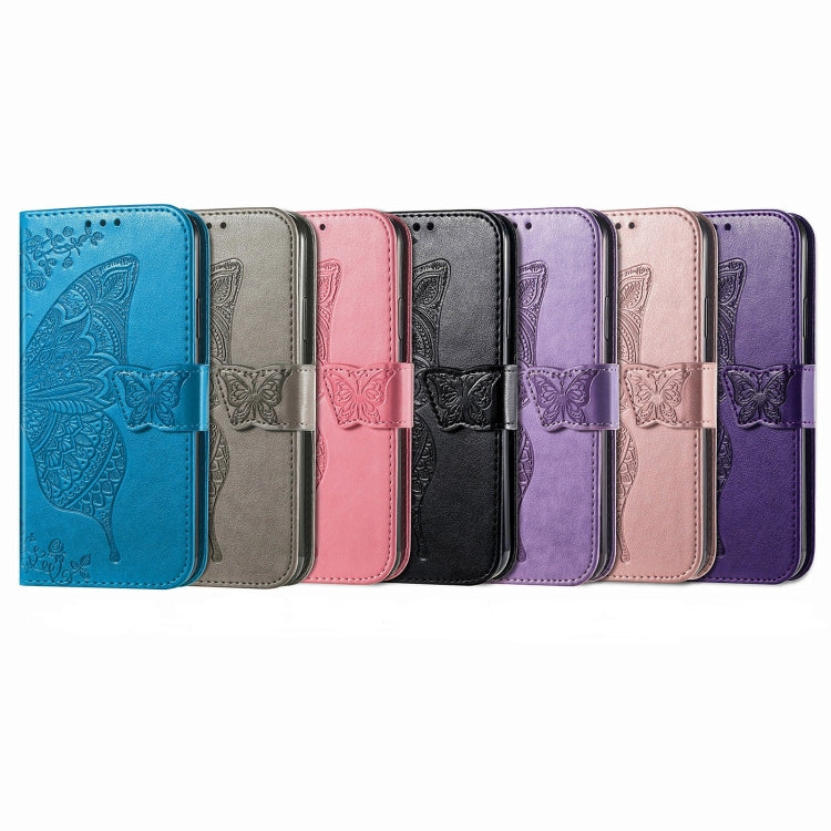 For Blackview A96 Butterfly Love Flower Embossed Leather Phone Case(Rose Gold) - More Brand by PMC TechLife | Online Shopping South Africa | PMC TechLife | Buy Now Pay Later Mobicred