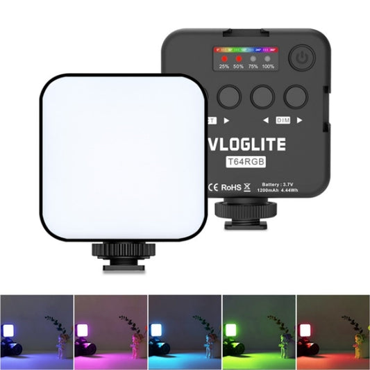 VLOGLITE T64RGB Mini Pocket Beauty Light Portable RGB Fill Light Cell Phone Camera Video Fill Light -  by VLOGLITE | Online Shopping South Africa | PMC Jewellery | Buy Now Pay Later Mobicred