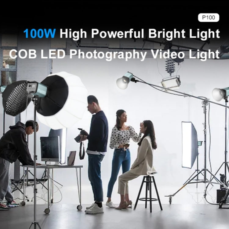 VLOGLITE P100 Professional Photography Video Fill Light 100W High Powerful Bright COB LED Light, Plug:UK Plug - free shipping - PMC TechLife - Order now!