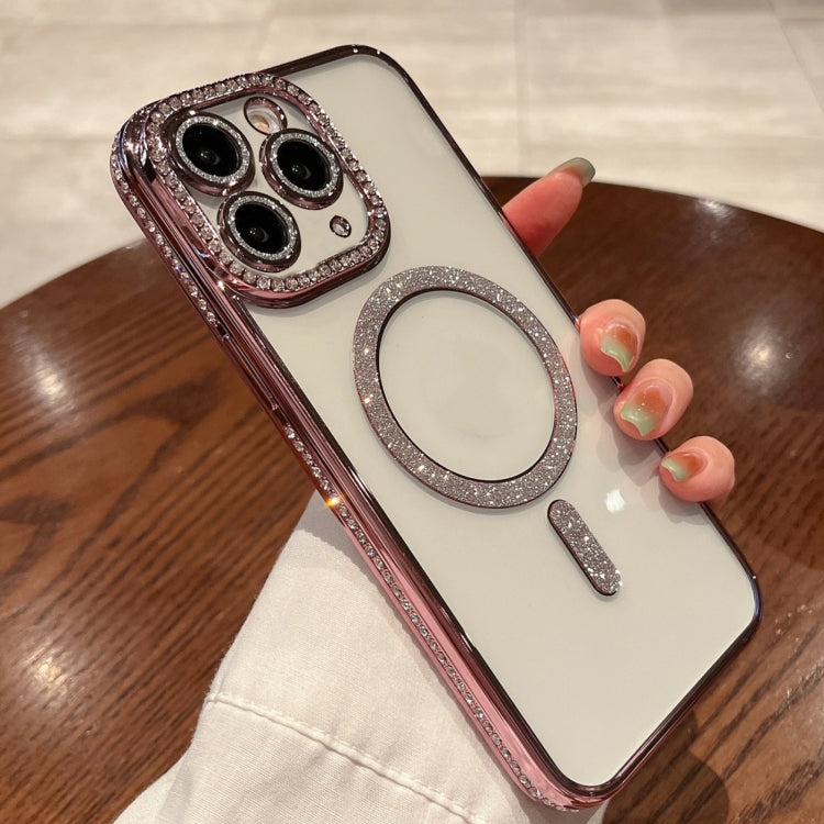 For iPhone 11 Pro Max Diamond Plated MagSafe TPU Phone Case(Pink) - free shipping - PMC TechLife - Order now!