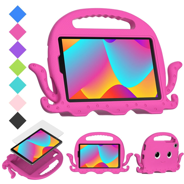 For TCL Tab 8 LE / WiFi 2023 Octopus Style EVA Hybrid PC Shockproof Tablet Case with Strap(Rose Red) - Others by PMC TechLife | Online Shopping South Africa | PMC TechLife | Buy Now Pay Later Mobicred