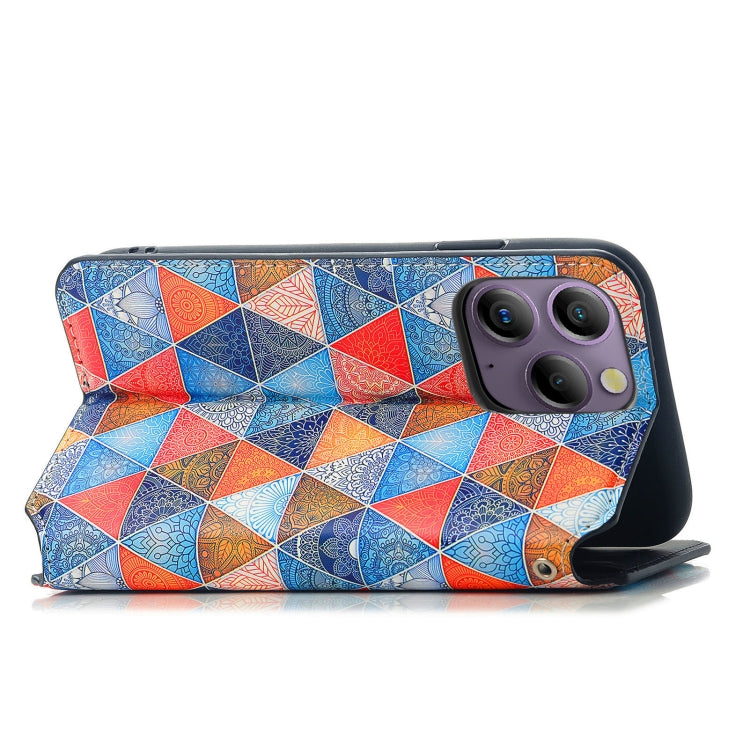 For Blackview  A96 CaseNeo Colorful Magnetic Leather Phone Case(Rhombus Mandala) - More Brand by PMC Jewellery | Online Shopping South Africa | PMC Jewellery