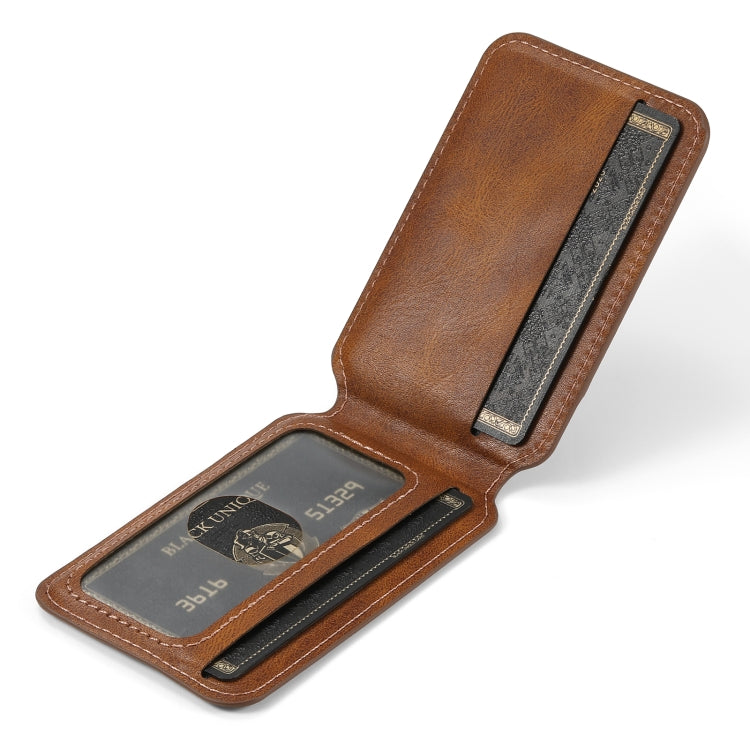 For iPhone 15 Pro Max Suteni H15 MagSafe Oil Eax Leather Detachable Wallet Back Phone Case(Brown) - iPhone 15 Pro Max Cases by Suteni | Online Shopping South Africa | PMC Jewellery