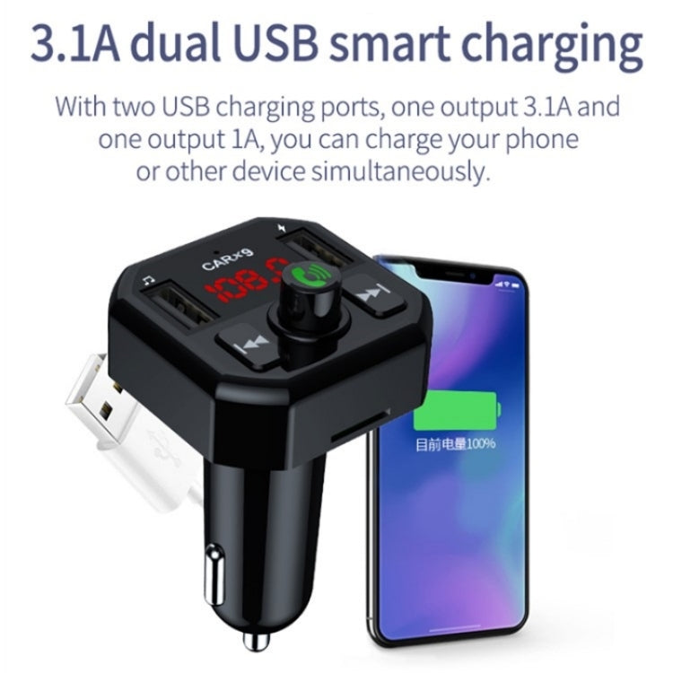 Dual USB Ports Car MP3 Player Automatic Power-off Memory Bluetooth Call FM Transmitter - Bluetooth Car Kits by PMC TechLife | Online Shopping South Africa | PMC TechLife | Buy Now Pay Later Mobicred