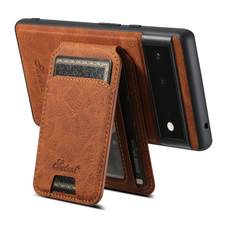 For Google Pixel 6 Pro Suteni H16 Litchi Texture Leather Detachable Wallet Back Phone Case(Blue) - Google Cases by Suteni | Online Shopping South Africa | PMC TechLife | Buy Now Pay Later Mobicred