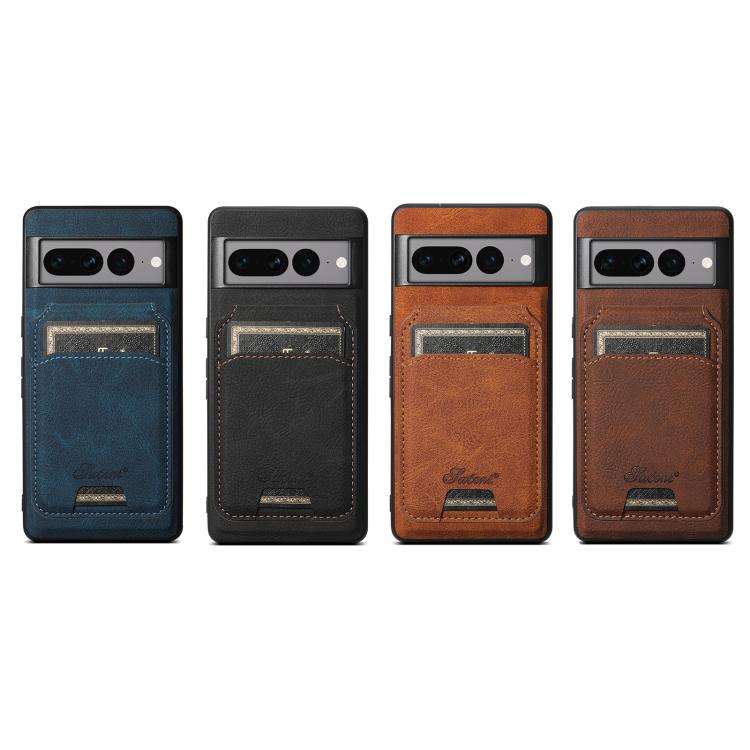 For Google Pixel 6 Pro Suteni H16 Litchi Texture Leather Detachable Wallet Back Phone Case(Khaki) - Google Cases by Suteni | Online Shopping South Africa | PMC TechLife | Buy Now Pay Later Mobicred