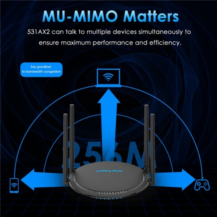 WAVLINK WN531AX2 AX1800 Dual Band Gigabit Wireless Internet Router WiFi 6 Repeater, Plug:UK Plug - free shipping - PMC Jewellery - Order now!