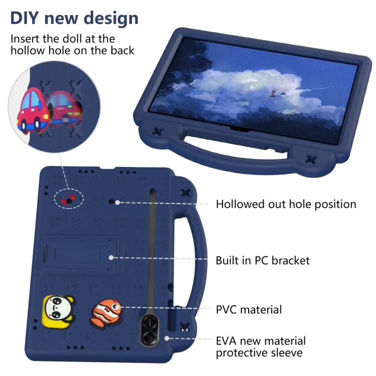 For Honor X8 Pro 11.5 Handle Kickstand Children EVA Shockproof Tablet Case(Navy Blue) - Honor by PMC TechLife | Online Shopping South Africa | PMC TechLife | Buy Now Pay Later Mobicred