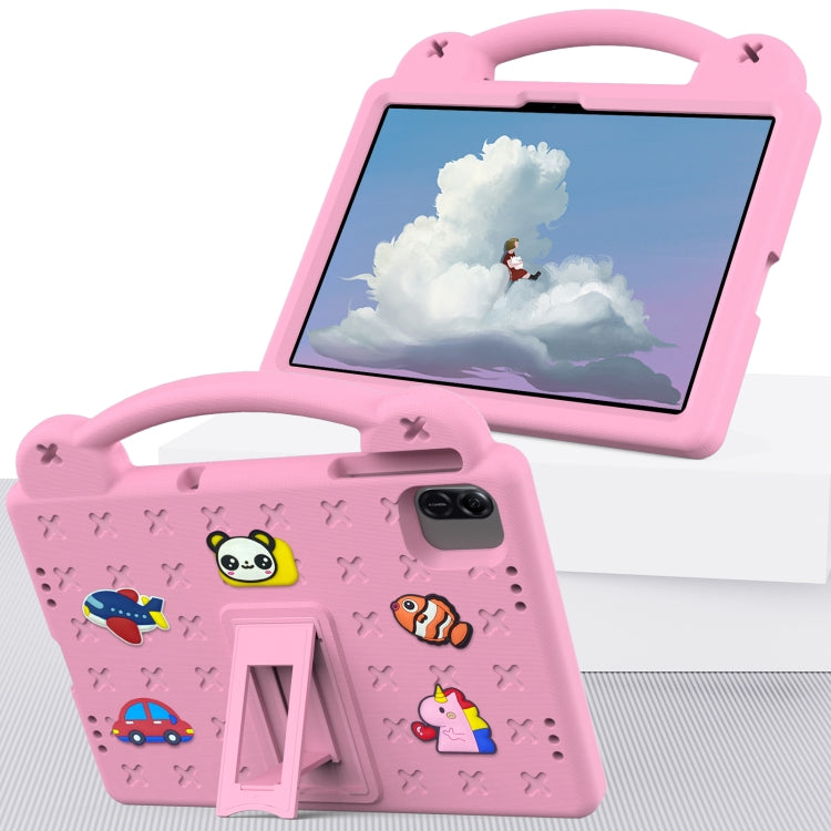 For Honor Pad X8a Handle Kickstand Children EVA Shockproof Tablet Case(Pink) - Honor by PMC TechLife | Online Shopping South Africa | PMC TechLife | Buy Now Pay Later Mobicred