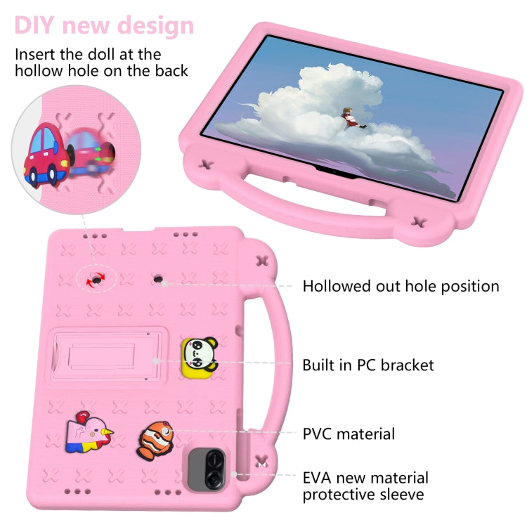 For Honor Pad X8a Handle Kickstand Children EVA Shockproof Tablet Case(Pink) - Honor by PMC TechLife | Online Shopping South Africa | PMC TechLife | Buy Now Pay Later Mobicred