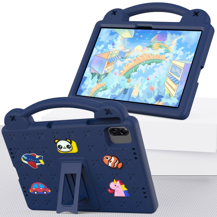 For Honor Pad X8a Handle Kickstand Children EVA Shockproof Tablet Case(Navy Blue) - Honor by PMC TechLife | Online Shopping South Africa | PMC TechLife | Buy Now Pay Later Mobicred