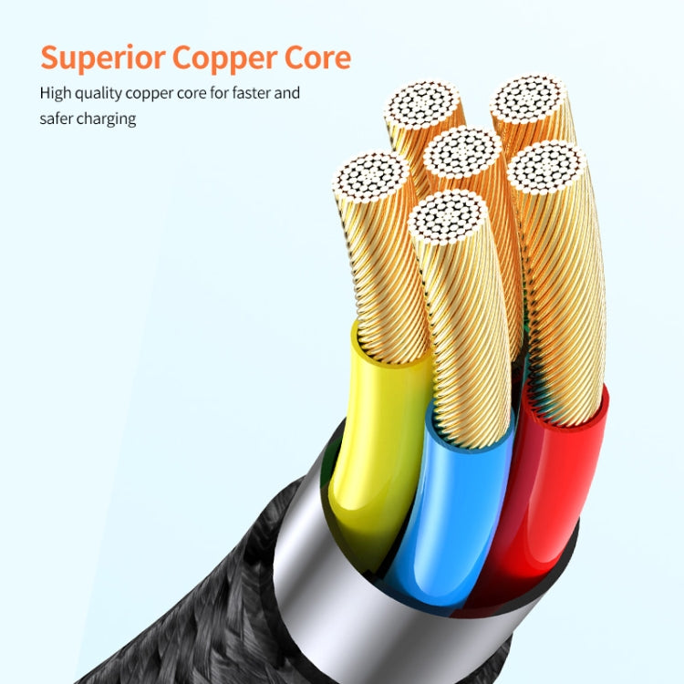 ENKAY 6-in-1 5A USB / Type-C to Type-C / 8 Pin / Micro USB Multifunction Fast Charging Cable, Cable Length:1m(Grey) - free shipping - PMC Jewellery - Order now!