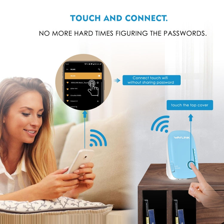 WAVLINK WS-WN576A2 AC750 Household WiFi Router Network Extender Dual Band Wireless Repeater, Plug:EU Plug - free shipping - PMC Jewellery - Order now!