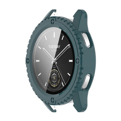 For Xiaomi Watch S3 ENKAY Hat-Prince Full Coverage PC + Tempered Glass Film Integrated Watch Case(Dark Green) - Watch Cases by ENKAY | Online Shopping South Africa | PMC Jewellery | Buy Now Pay Later Mobicred