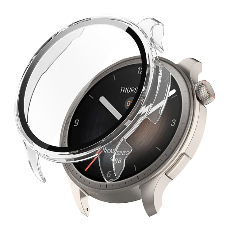 For Amazfit Balance A2286 ENKAY Hat-Prince Full Coverage Tempered Glass Film Integrated PC Watch Case(Transparent) - Watch Cases by ENKAY | Online Shopping South Africa | PMC Jewellery | Buy Now Pay Later Mobicred