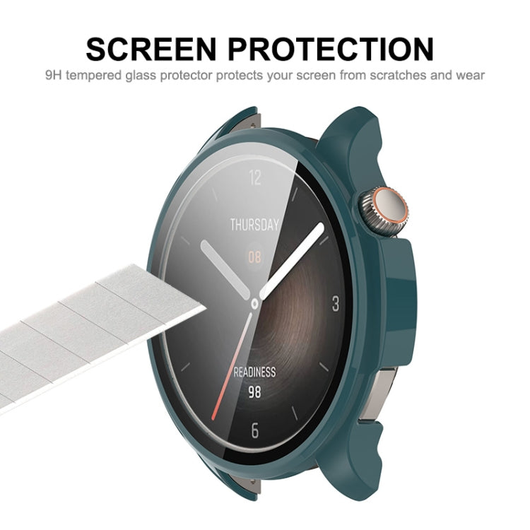 For Amazfit Balance A2286 ENKAY Hat-Prince Full Coverage Tempered Glass Film Integrated PC Watch Case(Ivory White) - Watch Cases by ENKAY | Online Shopping South Africa | PMC Jewellery | Buy Now Pay Later Mobicred