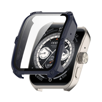 For OPPO Watch 4 Pro ENKAY Hat-Prince Full Coverage PC + Tempered Glass Film Integrated Watch Case(Dark Blue) - Watch Case by ENKAY | Online Shopping South Africa | PMC Jewellery | Buy Now Pay Later Mobicred