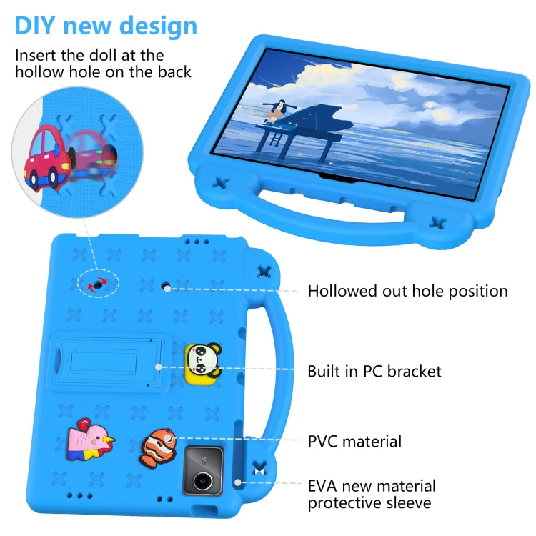 For Lenovo Tab M11 / Xiaoxin Pad 2024 Handle Kickstand Children EVA Shockproof Tablet Case(Sky Blue) - Lenovo by PMC Jewellery | Online Shopping South Africa | PMC Jewellery | Buy Now Pay Later Mobicred