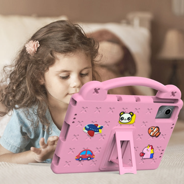 For Huawei MatePad SE 11 2024 Handle Kickstand Children EVA Shockproof Tablet Case(Pink) - Huawei by PMC Jewellery | Online Shopping South Africa | PMC Jewellery | Buy Now Pay Later Mobicred