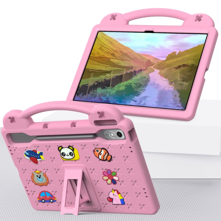 For  Lenovo Tab  P12 / Xiaoxin Pad Pro 12.7 Handle Kickstand Children EVA Shockproof Tablet Case(Pink) - Lenovo by PMC TechLife | Online Shopping South Africa | PMC TechLife | Buy Now Pay Later Mobicred