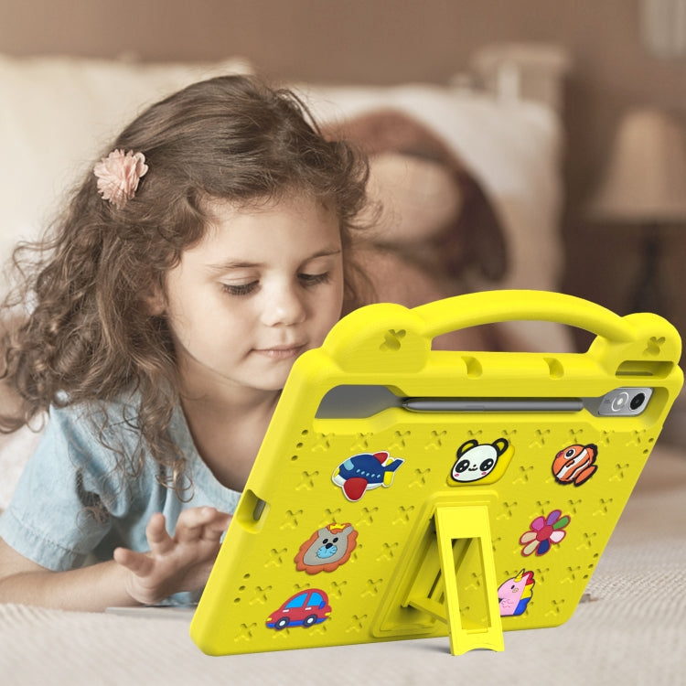 For  Lenovo Tab  P12 / Xiaoxin Pad Pro 12.7 Handle Kickstand Children EVA Shockproof Tablet Case(Yellow) - free shipping - PMC TechLife - Order now!