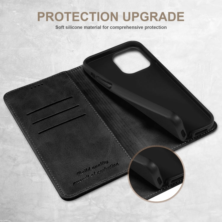 For iPhone 16 Pro Suteni Calf Texture Horizontal Flip Leather Phone Case(Black) - iPhone 16 Pro Cases by Suteni | Online Shopping South Africa | PMC Jewellery | Buy Now Pay Later Mobicred