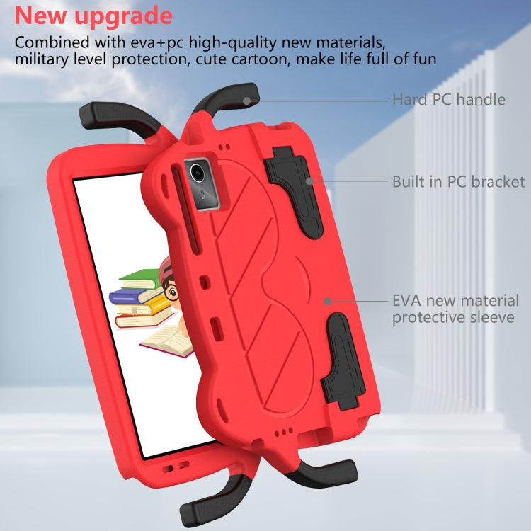 For Lenovo Xiaoxin Pad 2024/Tab M11 Ice Baby EVA Shockproof Hard PC Tablet Case(Rose Red+Black) - Lenovo by PMC Jewellery | Online Shopping South Africa | PMC Jewellery | Buy Now Pay Later Mobicred