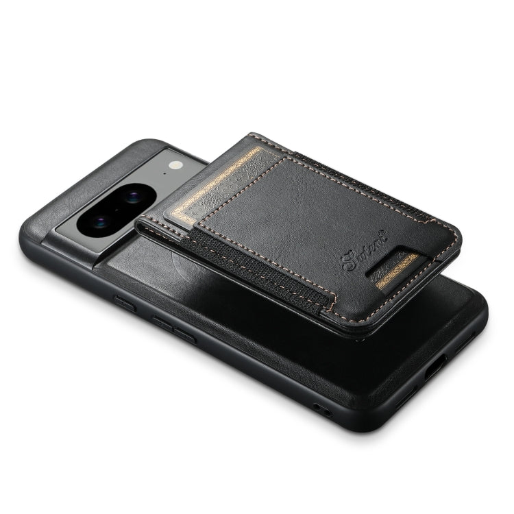 For Google Pixel 7 Pro Suteni H17 Oil Eax Leather Detachable Wallet Phone Case(Black) - Google Cases by Suteni | Online Shopping South Africa | PMC Jewellery | Buy Now Pay Later Mobicred