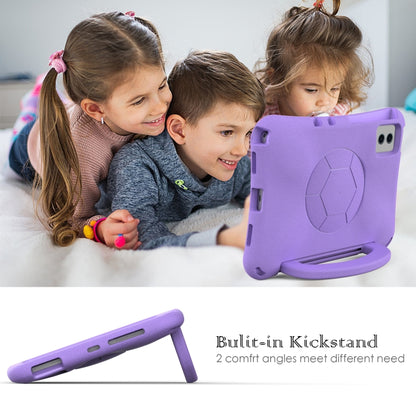 For Samsung Galaxy Tab S9 FE 11 X510 2023 Handle Football Shaped EVA Shockproof Tablet Case(Light Purple) - Galaxy Tab S9 FE by PMC Jewellery | Online Shopping South Africa | PMC Jewellery | Buy Now Pay Later Mobicred