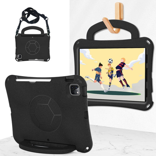 For iPad Air 11 2024 Handle Football Shaped EVA Shockproof Tablet Case(Black) - iPad Air 11 2024 Cases by PMC Jewellery | Online Shopping South Africa | PMC Jewellery | Buy Now Pay Later Mobicred