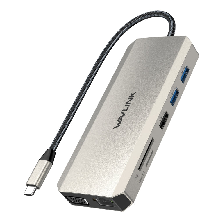 WAVLINK WL-UMD301 12 in 1 Multi-port Adapter 2*HDMI+1*VGA Triple Display USB-C Hub Dock - USB HUB by WAVLINK | Online Shopping South Africa | PMC Jewellery | Buy Now Pay Later Mobicred