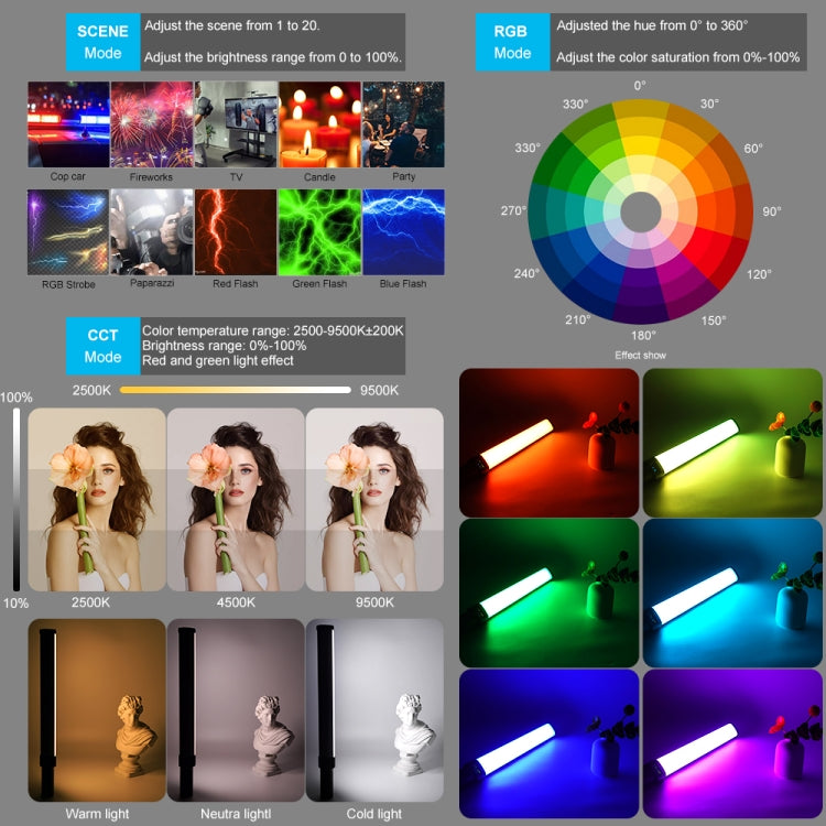 VLOGLITE W270RGB Live Streaming E-Sports Handheld Fill Light LED Studio Light(EU Plug) - free shipping - PMC TechLife - Order now!