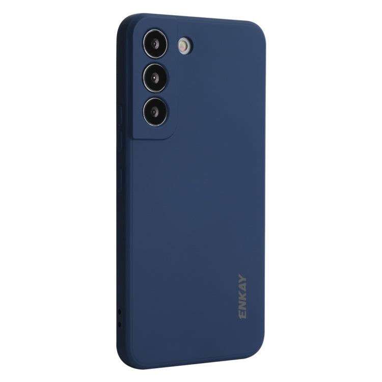 For Samsung Galaxy S25+ 5G ENKAY Liquid Silicone Soft Shockproof Phone Case(Dark Blue) - free shipping - PMC Jewellery - Order now!